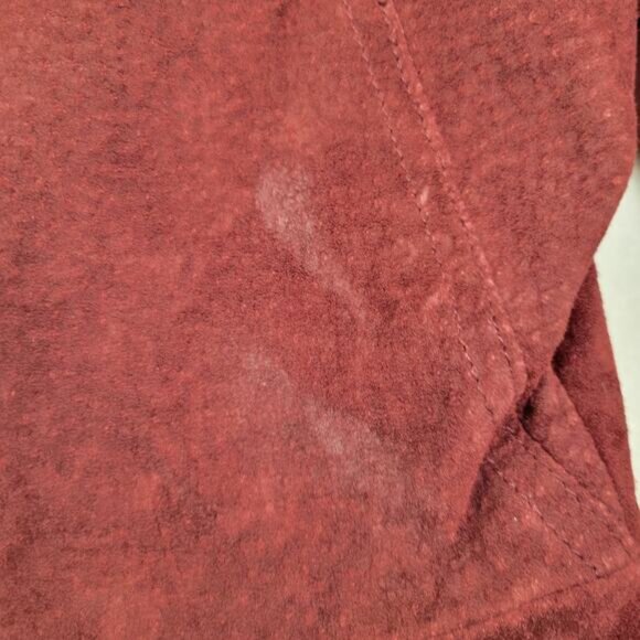 Wilsons Leather Maxima Jacket Women's XL Maroon Suede Lined Vintage 90s Y2K - Picture 9 of 16